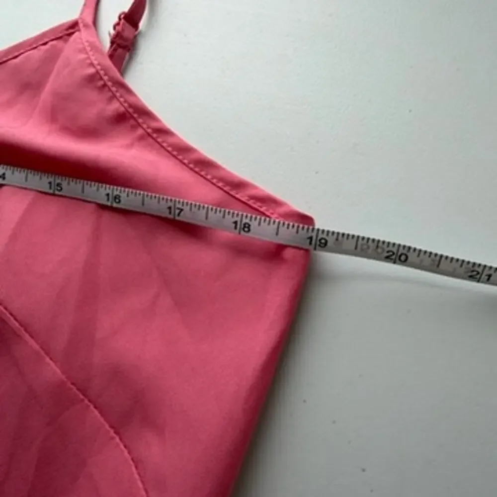 Nanette Lepore Pink Spaghetti Strap Slip Chemise Nightgown Lingerie Dress Sz 12